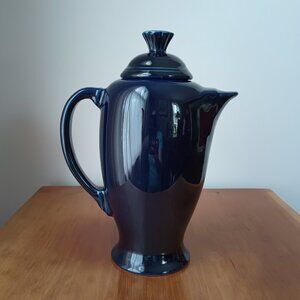 Fiesta Vintage Coffee Pot With Lid Cobalt Blue Excellent Condition